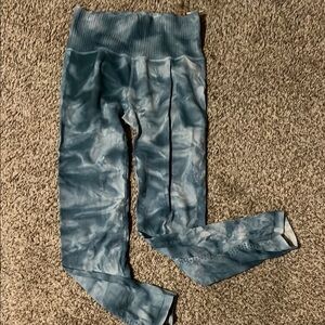 Free People Movement Blue Tie-Dye Leggings